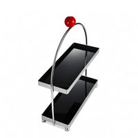 Countertop Rack with Trays Modern 2-Tier Storage Rack Multi-Functional Countertop Shelf Organizer for Vanity