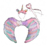 Feather Angel Goose Feathers Fairy-Tale Horse Headband Set Comfortable Heart-Adjust Fairy Rod Set