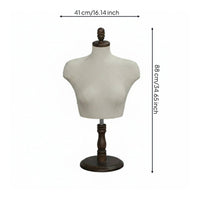 Female Torso Mannequin Sturdy Base Dress Form Torso Neck Cap for Sewing Room