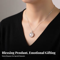 Fu Character Locket Necklace Light Luxury Chinese Fu Character Locket