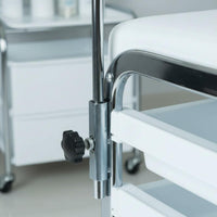 Pedicure Cart Stool Movable Beauty Cart with Seat Top Tray Rolling Drawer Seat for Beauticians