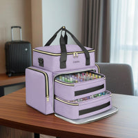 96 Bottle Nail Organizer Multi Layer Nail Polish Organizer Bag Zippered