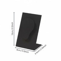 Black Leatherette Jewelry Prop Multi-Functional Necklace and Earring Display Board Foldable Design L-Shaped Jewelry Display for Showroom