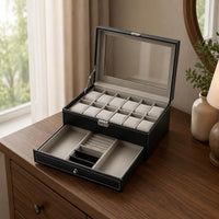 Double-Layer Jewelry Box Divided Slots Storage Item Compact Size