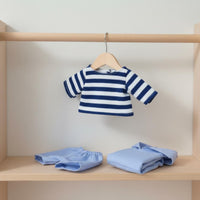 Doll Striped Shirt Shorts Set Casual Design Toy Accessory for Children