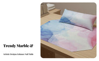 2 Pieces Marble Pattern Octagonal Manicure Mat Japanese Design Nail Hand Pillow Easy to Clean for Manicurists, Beauty Studio, Home Use