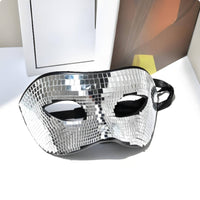 Mirror Mosaic Mask Cutout Eye Openings Face Covering Contoured