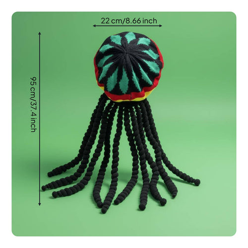 Dreadlock Hairpiece Hat for All Knit Beanie with Fake Braids Lightweight