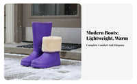 Waterproof Women's Rain Boots Comfortable Drawstring Winter Boots Easy On and Remove for Adults, Rainy Days, Commuting, Gardening