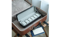 Zippered Watch Organizer PU Leather Watch Storage Case Portable