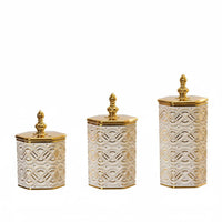 3 Pieces Plastic Candy Jar Set Easy to Clean Lidded Kitchen Canister Ideal Gift