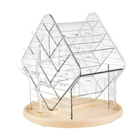Rotating Cosmetic Organizer Clear Storage Shelf Compact for Bathroom Counter