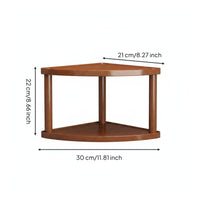 2 Tier Corner Shelf Accessible Design Corner Display Shelf Easy to Clean