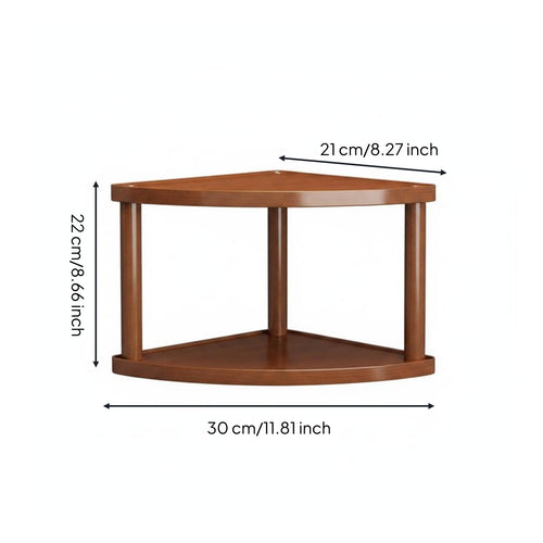 2 Tier Corner Shelf Accessible Design Corner Display Shelf Easy to Clean