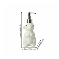 Bunny Soap Dispenser ABS and Resin Bunny Pump Bottle Compact for Sink