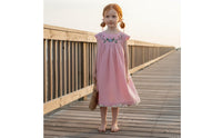 Embroidered Summer Dress Sweet Design Sundress Sleeveless for Outing