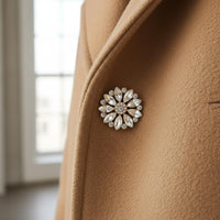 Crystal Flower Button Sparkling Rhinestones Flower Crystal Buttons
