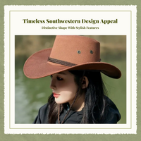 Cowboy Hat, Wide Brim, Vintage Sun Protection