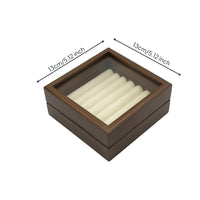 Glass Lid Jewelry Box Padded Insert Rings earring display box Dustproof Home Storage