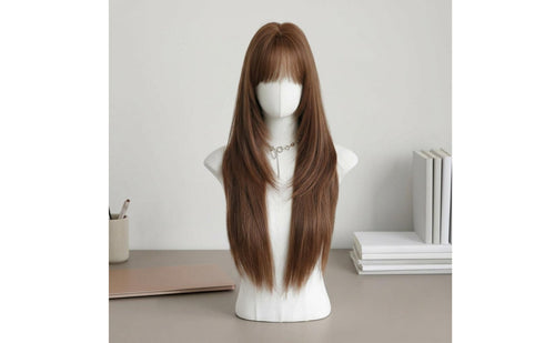 Adjustable Straps Heat-Resistant Hairpiece Inner Cap Synthetic Hairpiece Natural-Looking Beauty Accessory Soft Texture