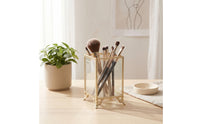 Makeup Brush Holder Transparent Cosmetic Organizer Rectangular for Vanity