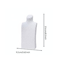 H-Shaped Bust Stand White Jewelry Display Stand Decorative for Photo Shoots