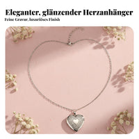 Heart Locket Necklace Keepsake Gift Photo Frame Locket Romantic for Mother's Day