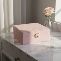 Multi-Tier Jewelry Box Large Capacity Multi-Compartment Jewelry Holder Watch and Band Storage Case Elegant Design for Travel