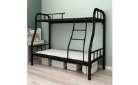 Space-Saving Double Bunk Bed Frame Compact Metal Bunk Bed Heavy Duty Furniture Long-Lasting for Children, Shared Bedroom, Dorm Room