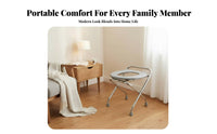 Foldable over-Toilet Commode Removable container with Lid Triple-function Bedside Commode