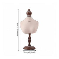 Necklace Display Bust Wooden Base Necklace Display Holder Sturdy Retail Fixture for Shop Window, Boutique