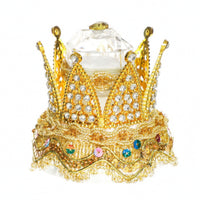 Crown Band Box Faceted Organizer Ornate for Wedding, Valentine's Day