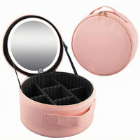 Travel Makeup Bag with Light Divided Compartments Personal Care Storage