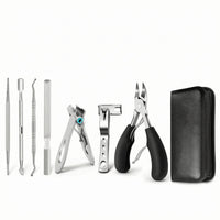 Manicure and Pedicure Kit Silver-Toned Finish Professional Nail Clipper Kit