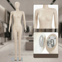 Flat-Shoulder Female Display Mannequin Slim Female Mannequin Standing Commercial-Grade for Boutiques, Visual Merchandisers, Fashion Designers, Shop Window, Clothing Store