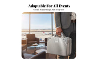 Lightweight Mini Suitcase Makeup Case Multifunctional Hard Shell Cosmetic Case Wavy Design for Women, Girls, Vacation, Home Storage, Bedroom