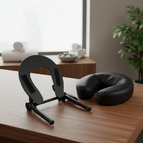 Ergonomic Design U-Shaped Headrest Pillow and Bracket Long-Lasting Construction Adjustable Massage Face Cradle Easy to Install for Salon