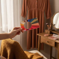4 Pieces 4 Season Color Card Face Cutout Design Warm Cool Tone Chart