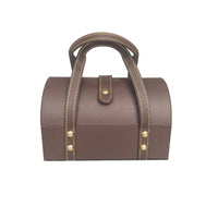PU Leather Bracelet Box Stitched Closure Bracelet Small Storage Organizer Mobile Jewelry Storage Case