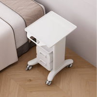 Beauty Storage Cart Swivel Casters Rolling Beauty Cart Rectangular Top Shelf Salon Trolley