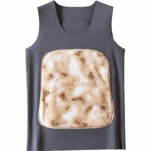 Thermal Underwear, Fleece Lined sleeveless shirt Top for Men, Navy, Winter leveling