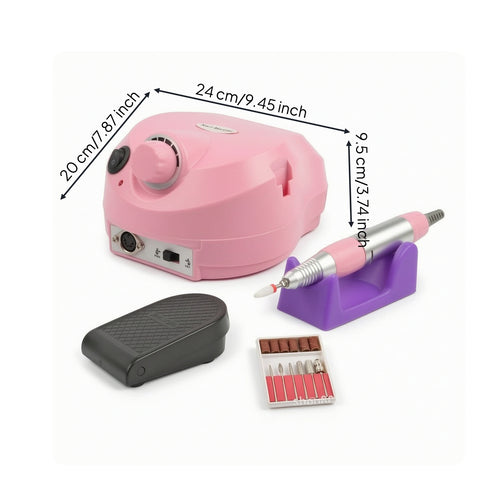 Nail Drill with Foot Pedal Professional Electric Nail Drill Machine Appliance Rotary Easy to Use for Beauty Students, Salons