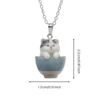 Cat Pendant Necklace Cute Kitten Pendant Necklace Whimsical for Women, Girls