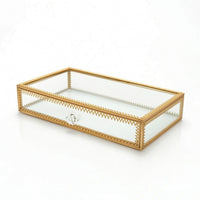 Jewelry Box with Drawers Transparent Glass Jewelry Box Pressure-Resistant
