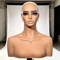 Mannequin Display Bust Ear Details Hairpiece Display Bust Upper Torso