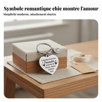 Stainless Steel Gift Keychain Tarnish-Resistant German Quote Keychain for Friend