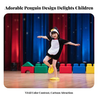 children's Penguin wholesie Hooded Penguin Jumpsuit Soft and Comfortable for Girls