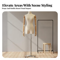Clothing Display Model Korean Design Female Mannequin Torso Stand