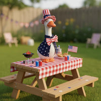 Independence Day Goose Costume Stars and Stripes Pattern for Desktop Decor