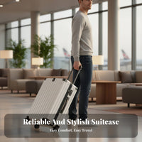 Combination Lock Carry-on Trolley Case Sturdy Carry on Suitcase Adjustable Telescoping Handle for Students, Adults, Vacation, Business Trip